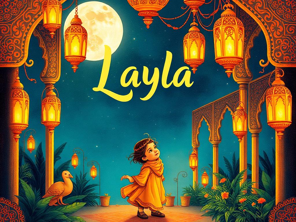 Layla and the Lantern Garden — Middle-Eastern Folktale cover illustration