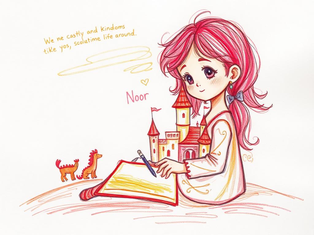 Noor's Crayon Kingdom — Crayon Drawing cover illustration