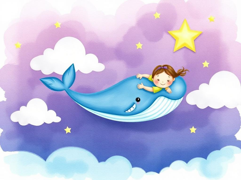 Saga and the Star Whale — Watercolor cover illustration